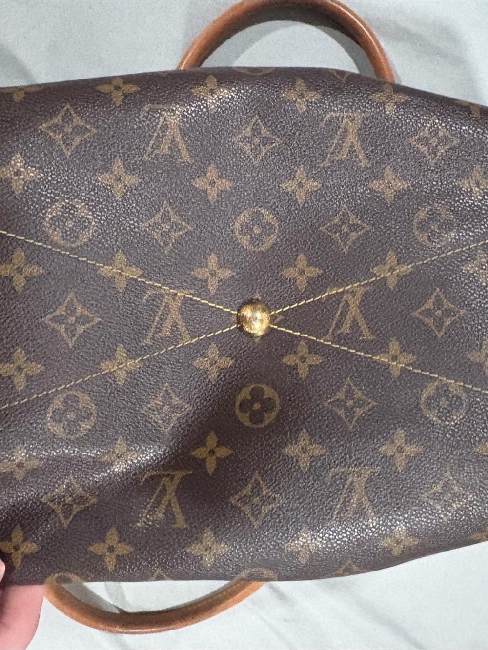 Louis Vuitton Monogram Satchel with Tan Trim - Picture 7 of 7